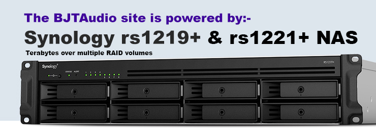 BJTAudio is powered by Synology Rackstation rs1219+ and rs1221+